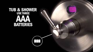 Imagen en miniatura de Descripción general del panel de temperatura de ducha digital Temp2O<sup>™</sup> de Delta Faucet