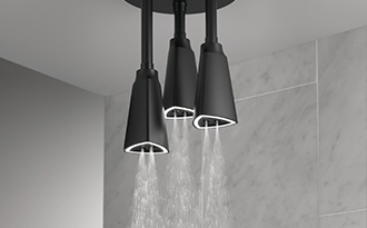 Imagen en miniatura de cabezales de ducha tipo lluvia colgantes con LED 