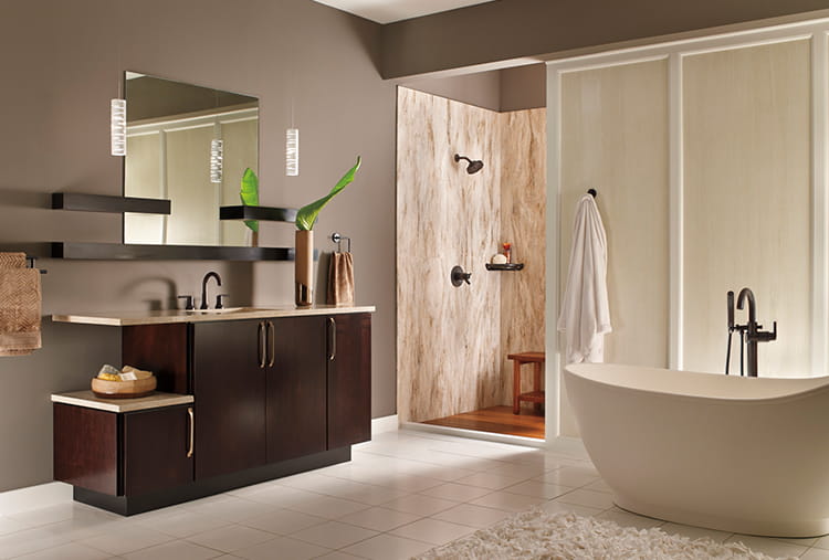 Artefactos de baño en Venetian Bronze de Delta